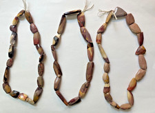 ONE  14" PRETTY FACETED MOOKITE JASPER NUGGETS STRAND  30X12 MM  BELOW WHOLESALE