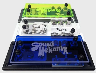 SOUND MEKANIX Heavy Duty Fuse / Distribution COMBO Block (3 Spot) Linked ANL (6 Spot) Distro