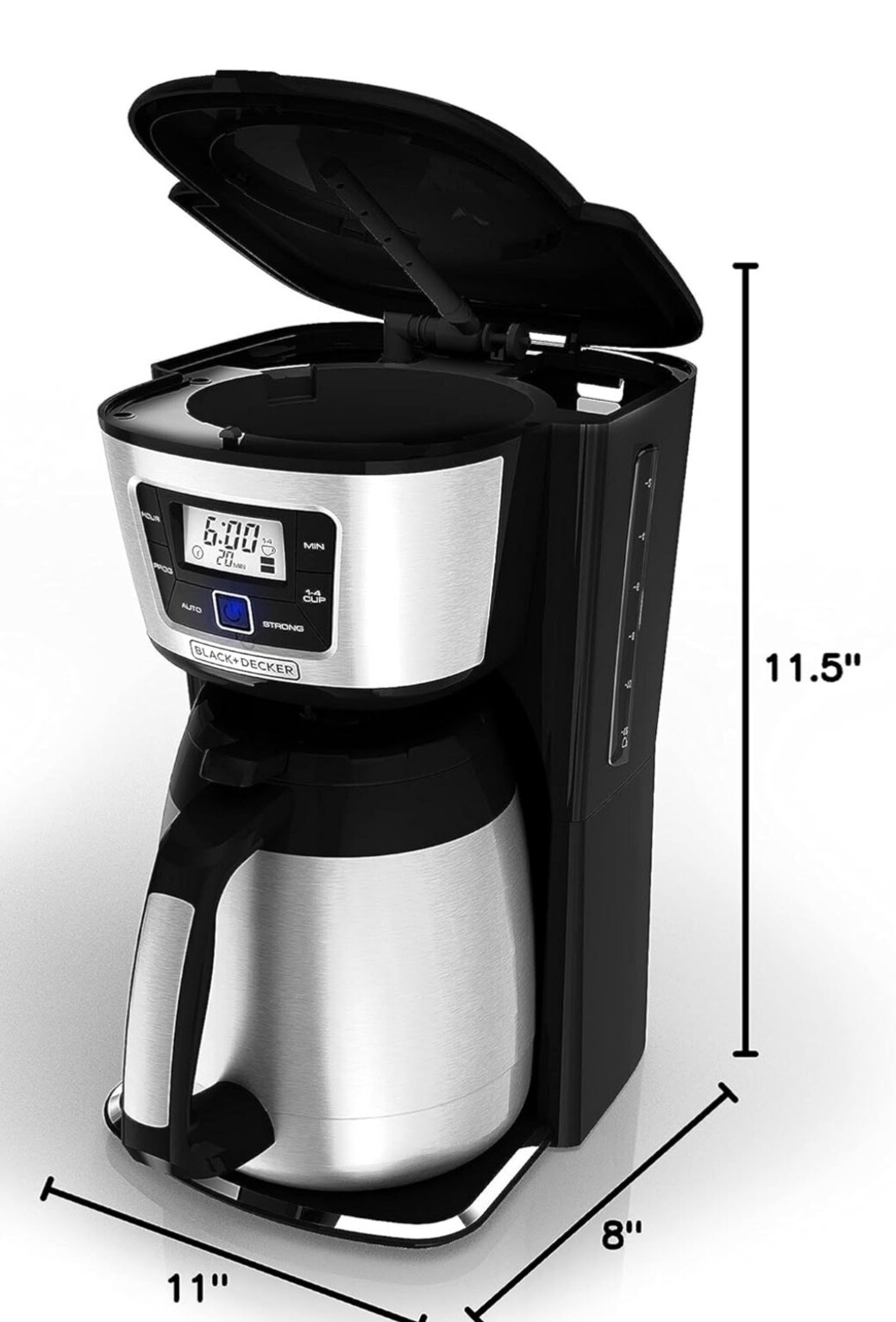 BLACK+DECKER CM2035B Thermal Coffeemaker Black/Silver AminoTher