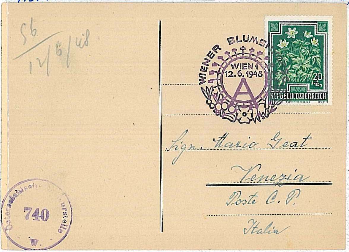 26789 - AUSTRIA - POSTAL HISTORY - SPECIAL postmark on CARD