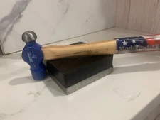 4x4 Steel Bench Block and Solid Rubber Bench Block iwih 8 oz Ball Peen Hammer 