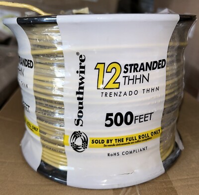 Southwire 12 STRANDED THHN 500 FEET CU Yellow Jacket