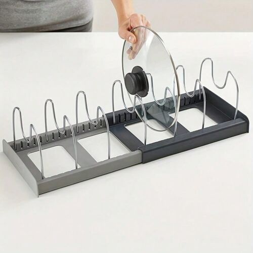 Expandable Pans Organizer Rack Kitchen Cabinet Pan And Pot Lid Organizer Rack Dr - Picture 6 of 10