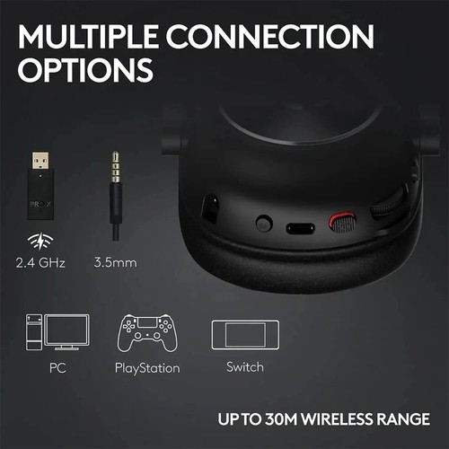 Logitech PRO X 2 LIGHTSPEED Wireless Bluetooth Tri-mode Gaming Headset Headphone - Picture 4 of 9