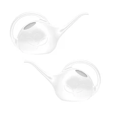Novelty Indoor Plastic Long Spout Watering Can, Pearl, 0.5 Gallon (Pack of 2)