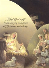 The Nativity  Jon McNaughton Tri-Fold Panorama Religious Christmas Card