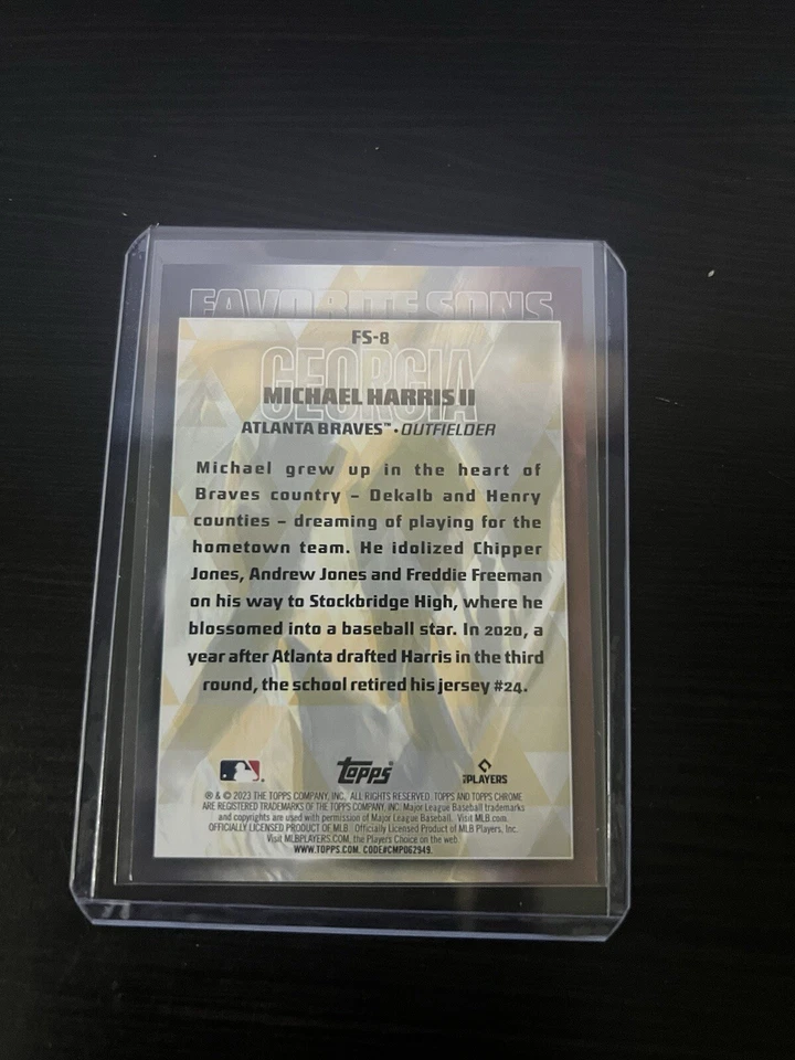 2023 Topps Series 2 - Favorite Sons #FS-8 Michael Harris II (RC) - Image 2 of 2