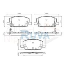 Fits Vauxhall Mokka 2012- 1.4 1.6 CDTi Ruva Front Brake Pads Set 42566753