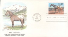 1985 USPS First Day of Issue honoring The Appaloosa - Fleetwood