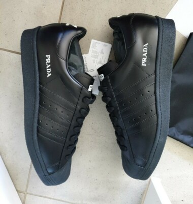 Prada X Adidas Made in Italy Superstar black 80s white 9.5 Prada X Adidas Made in Italy Superstar black 80s white 9.5