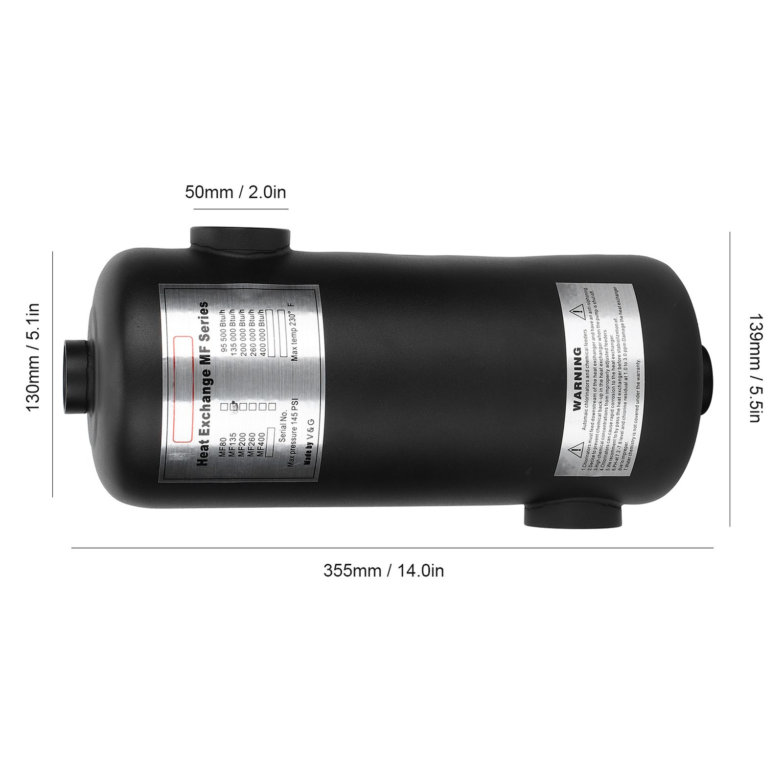 Pool Heater Exchanger Thermostat Swimming Pool SPA Electric Water