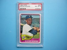 1965 TOPPS MLB BASEBALL CARD #450 ELSTON HOWARD PSA 8 NM/MINT SHARP+ GL