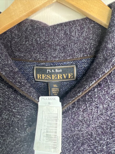 Jos A Bank Reserve Wool Blend Pullover Sweater Gray Brown NWT Men’s Sz XL - Picture 2 of 8