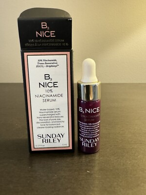 Sunday Riley B3 Nice 10% Niacinamide Serum .17 fl oz 5 ml Travel Size NIB