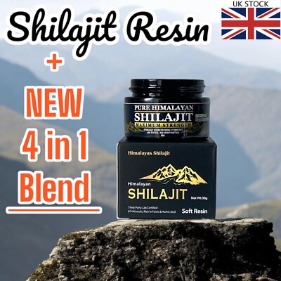 Himalaya Shilajit Harz + 4 in 1 Mischung 30g 87 Mineralien 75% Fulvosäure
