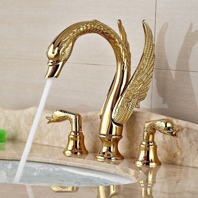 Brushed Gold Bathroom Faucets Solid Brass Hot And Cold Water For Mixer Tap Sink Faucet Spot-Resist Square Single Lever 1-Hole Deck Mount