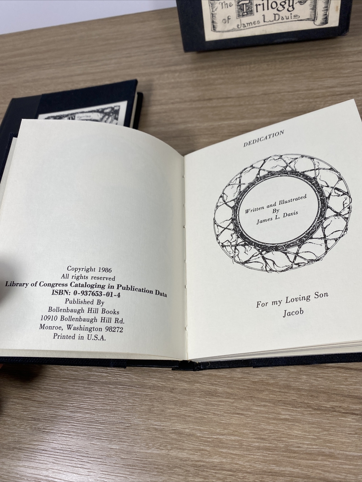 The Trilogy of James L Davis 1986 Three Book Set Hardcovers Signed In Box