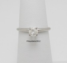 1/4CT Natural Round Diamond Solitaire Engagement Wedding Ring 14K White Gold