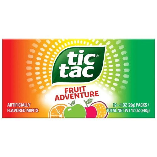 Tic Tac Fruit Adventure Mints Bulk 12 Pack On-The-Go Refreshment 1 Oz Each - Picture 5 of 5