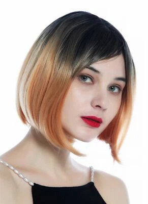 WIG ME UP Wig Women's Wig Short Bob Ombre Black Eccentric Copper Blonde