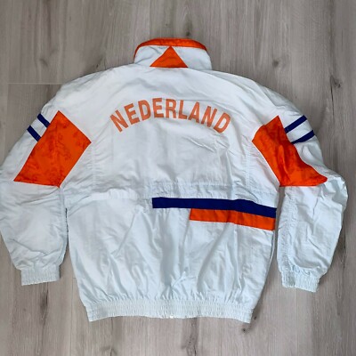 NETHERLANDS FOOTBALL SOCCER TRACK TOP JACKET LOTTO sz M MEN | eBay