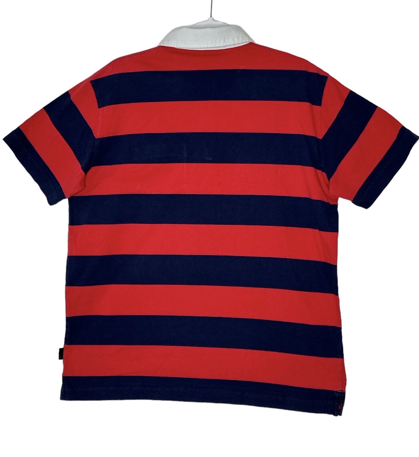 Patagonia Polo Shirt  Men's Large Organic Cotton Striped Short Sleeve thumbnail 2