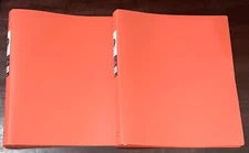 Advantus  LOT OF 2 coral 1" Poly Binders with Pocket