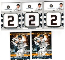 (5) 2022 Topps Series 1 Alex Bregman (3) Number Medallions & (2) HR Challenge ⚾