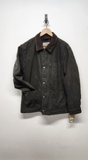 Levi's Men's Cotton Canvas Chore Olive Coat/Jacket, Size XL, Corduroy Collar