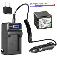 Kastar Battery LCD AC Charger for Panasonic VW-VBG260 VW-VBG260-K VW-VBG260PPK