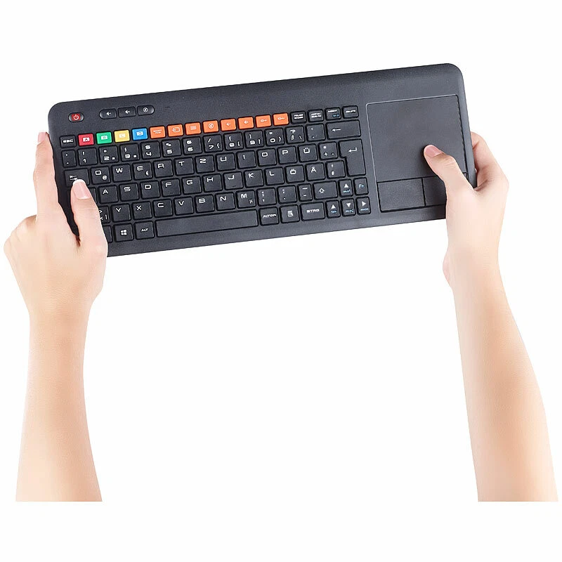 Funk-Tastatur m. Touchpad, für Smart-TVs von Samsung u.v.m., PC, PS3/4 - Bild 3 von 4