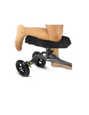 Vive Knee Walker Pad Plush Adult Black Faux Sheepskin Memory Foam Cushion New