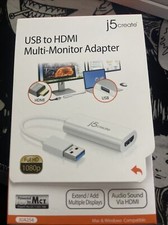 J5CREATE JUA254 USB TO HDMI MULTI MONITOR ADAPTER ---OPEN BOX