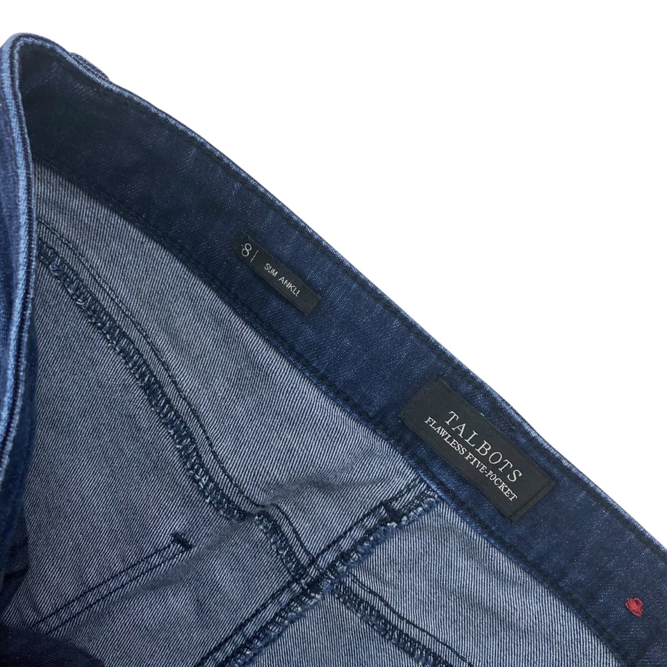 Talbots女式8码完美修身九分弹力牛仔裤 — 第 3/3 张图片