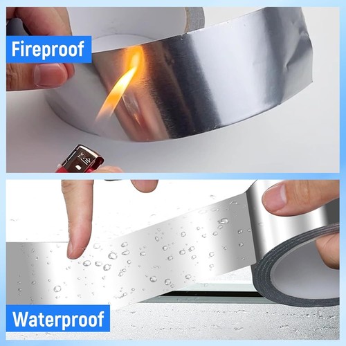 Duct Tape Heavy Duty Waterproof, Aluminum Foil Tape, Silver Insulation Adhesive. - Picture 4 of 7