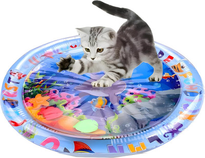 Water Sensory Play Mat for Cats, Thicken Unbreakable, Interactive Cat Toy