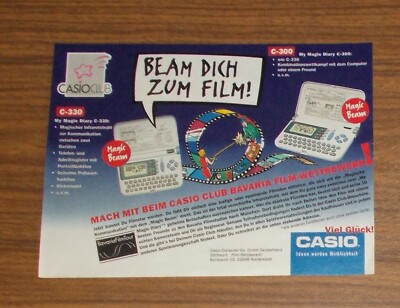 Seltene Werbung CASIO C-330 MY MAGIC DIARY LCD Handheld Computer 1995
