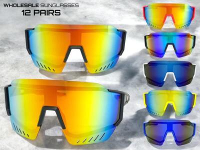 Großhandel Viel Übergröße Wrap Biker Fischen Fahrrad Ski Shield Sonnenbrille 12