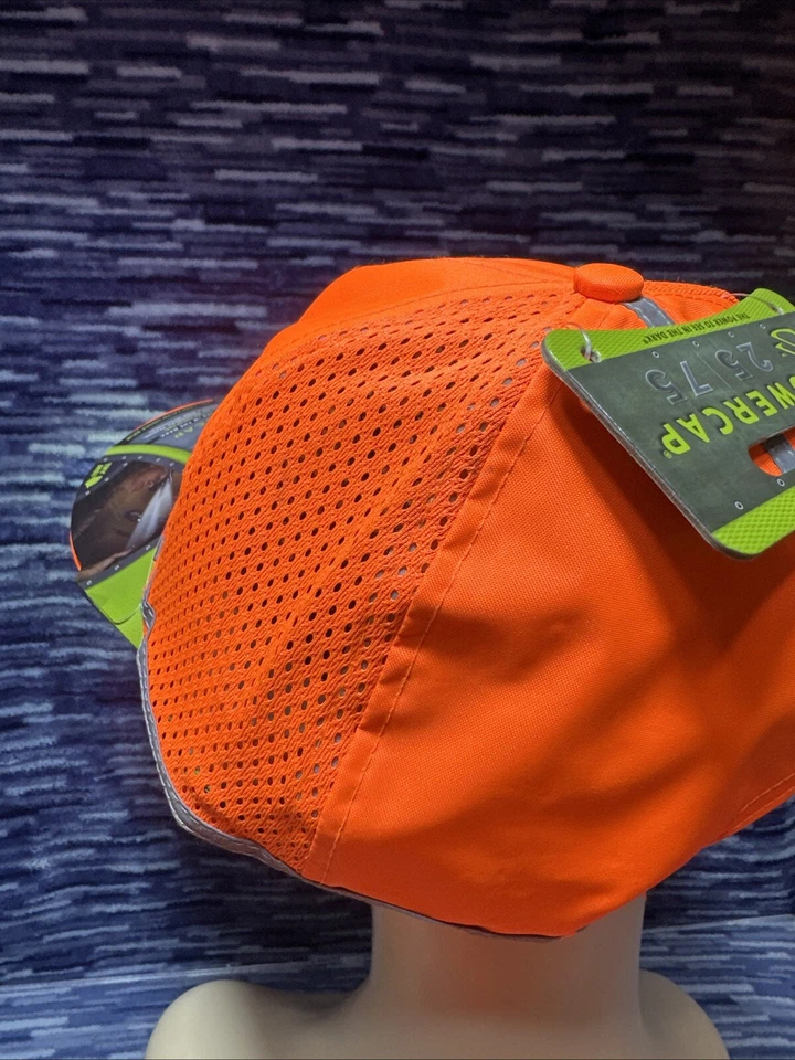 Светодиодная шляпа POWERCAP ультраяркая с подсветкой от аккумулятора — ОРАНЖЕВАЯ - Изображение 3 из 4