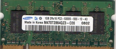 RAM DDR2 1 Go SO-DIMM PC2-5300 Pour Acer Aspire 1640 1650 Etc. - Neuve Garantie à Vie