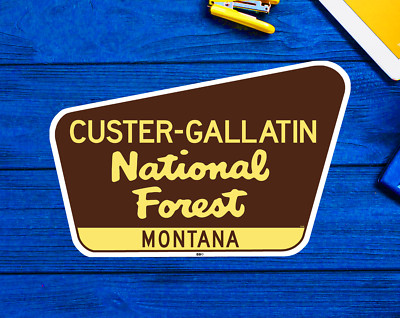 Custer Gallatin National Forest Decal Sticker Vinyl Montana 3.75'' x 2.5''