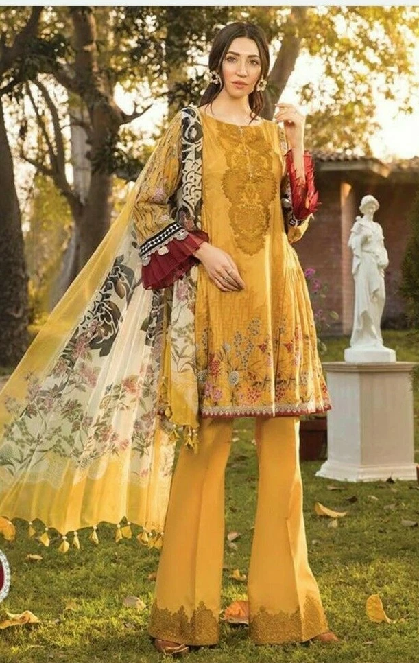 Maria B Stitched Lawn Replica Kameez Salwar Readymade Summer Suit S.M.L.XL D-01