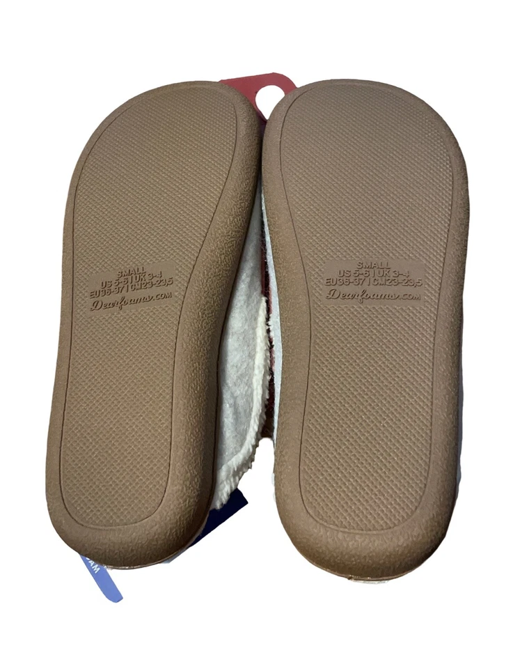 Dearfoams New Purple No Sweat Comfort Memory Foam Woman’s Slippers Size 5-6 S - Image 4 of 4