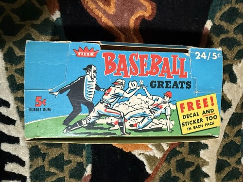 1961 Fleer Empty Baseball Greats 5¢ Wax Pack Box