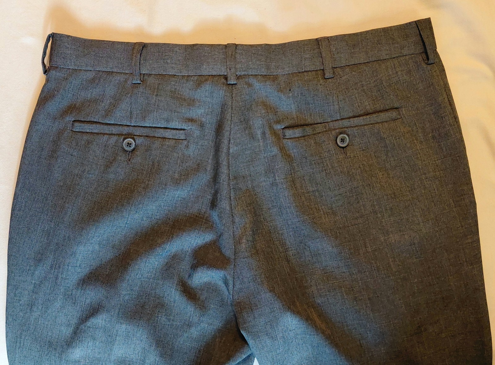 PERRY ELLIS PORTFOLIO Dress Pants Men's 34x30 Medium Gray Flat Front  Mid-Rise