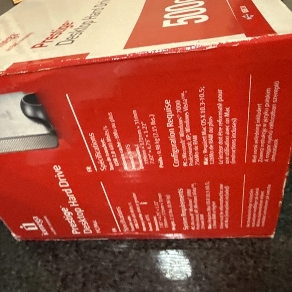 Brand New IOMEGA Prestige Desktop External Hard Drive 500GB - Image 3 of 4