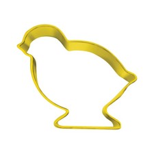 Cortador de galletas amarillo de Pascua - Cortador de galletas y pastelería de pollitos 7,5 cm de metal