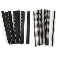 20PCS Pin Header, 2.54mm 40Pin Male and Female Header Pins Breakaway PCB Boar...