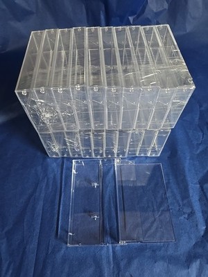 Cassette Tape Cases 20 pack) Protect audio cassette tapes Clear Wth Posts