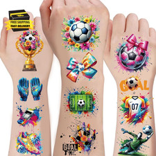 20 Sheets Soccer Temporary Tattoos Stickers for Women Men, 2026 Soccer World Cup